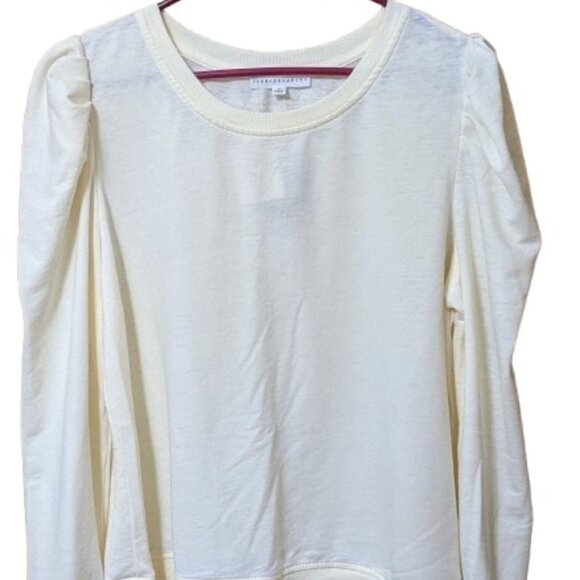 Jane and Delancey Cream Sweater with Puffed Shoulders Size XL NWT - Picture 1 of 7